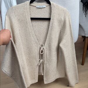 Abercrombie & Fitch Light Tan Knit Cardigan
